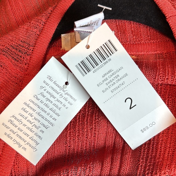 Cardigan sweater orange/melon color - Picture 5 of 5